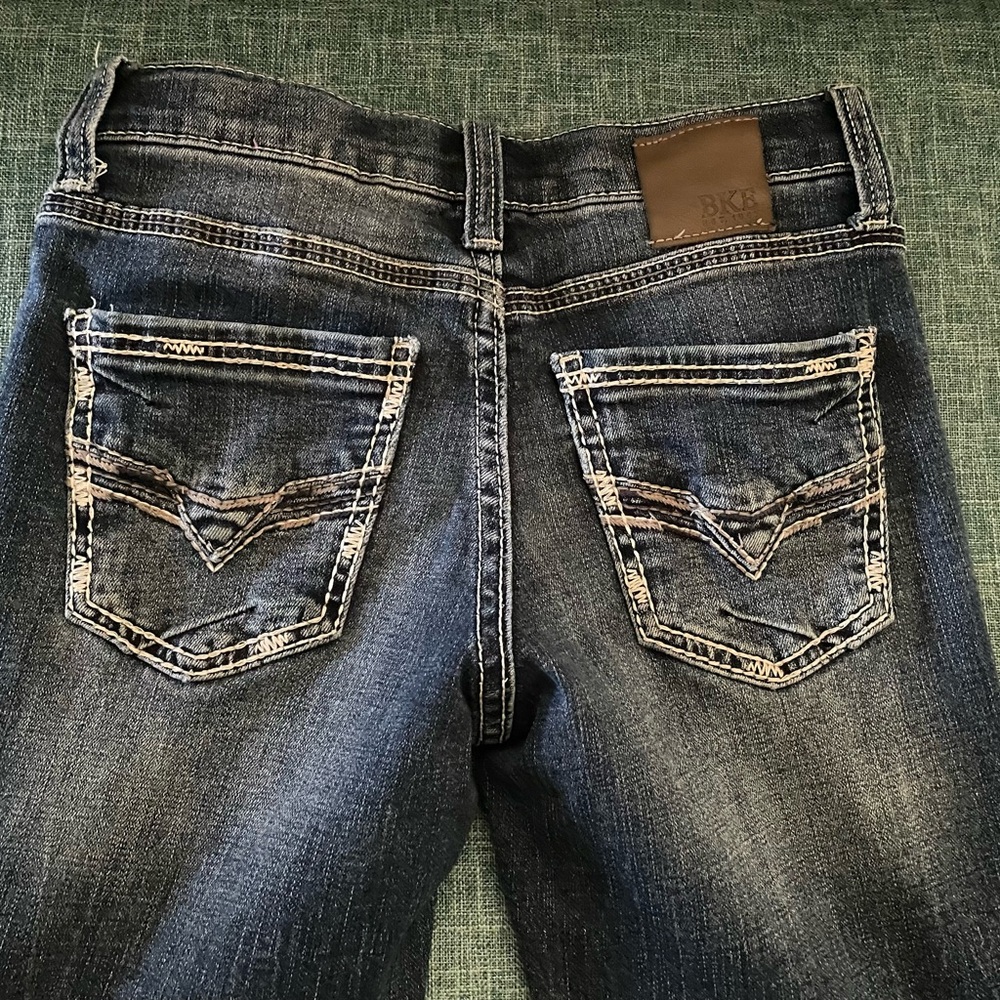BKE Kids Blue Jeans with Tan Accents